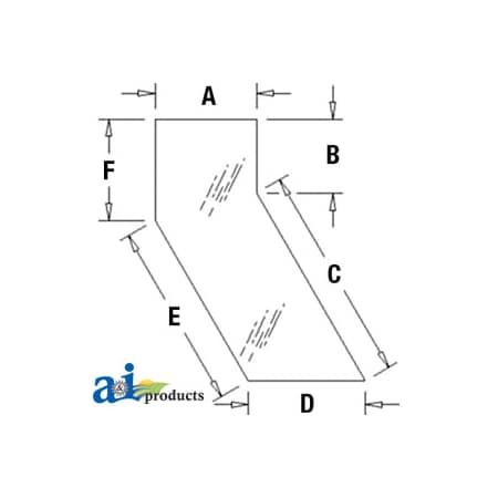 A & I Products Glass, Rear, Lower (RH/LH) 26" x17" x4" A-T113466